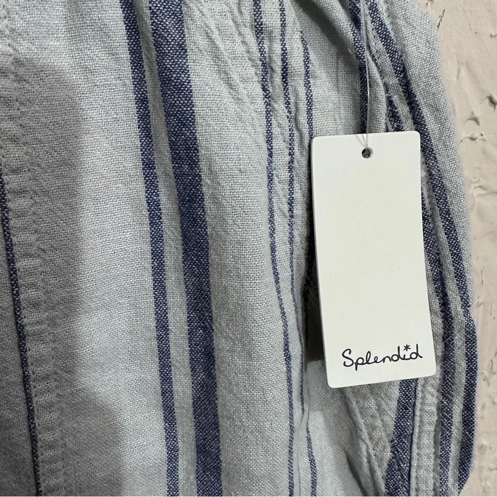 NWT SPLENDID Blue Stripe‎ Drawstring SKIRT MEDIUM​​​​​​​​​​